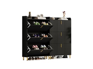 Meuble à chaussures 50 paire(s) <strong>MIVRAY </strong> <strong></strong> coloris noir
