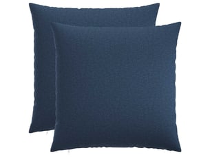 Lot de 2 coussins avec oreiller, coussins décoratifs heerlen bleu tissu cf50181