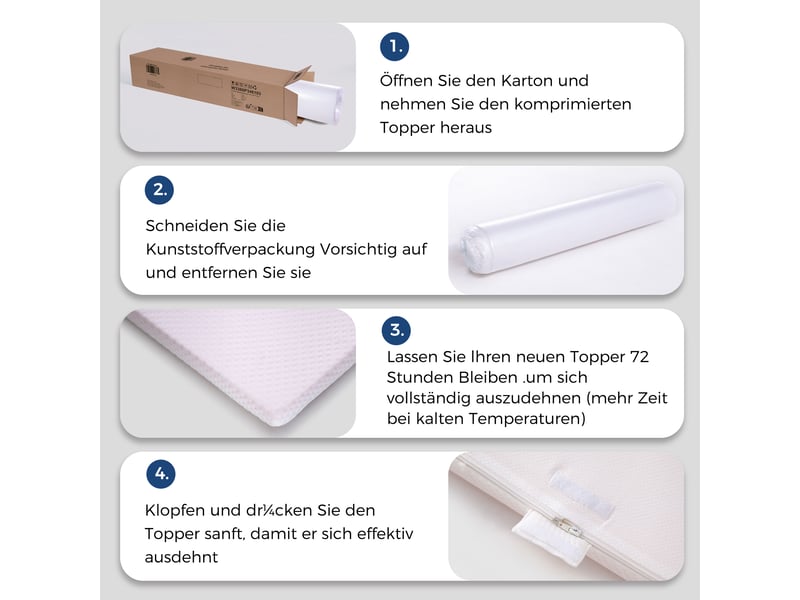 Matelas 120x200 cm en mousse froide 7 zones, soutien h3, housse déhoussable et lavable avec fermeture éclair, certification oeko-tex, blanc - Conforama E
