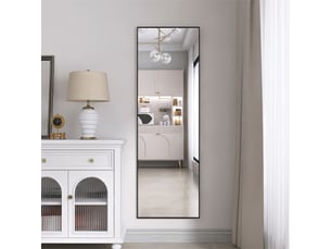 Miroir rectangulaire à poser coloris noir <strong></strong> <strong></strong> - 162 cm x 53 cm