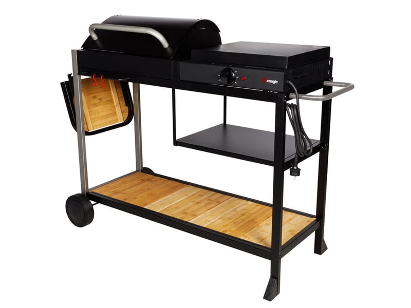  Somagic - duo barbecue charbon + plancha électrique broadway  - Conforama D