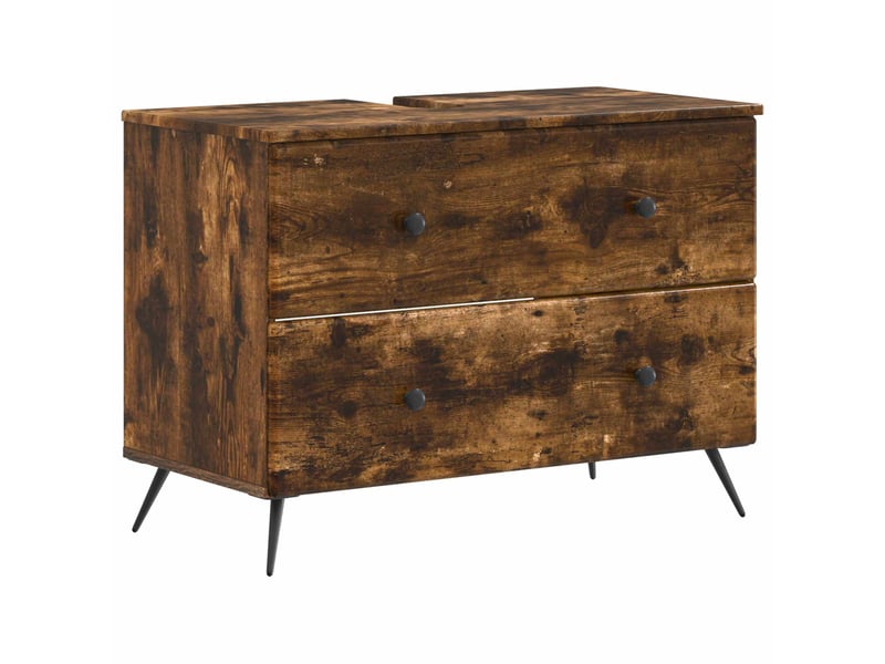  Ensemble de 2 meubles de salle de bain breda chêne fumé cf63091  - Conforama C