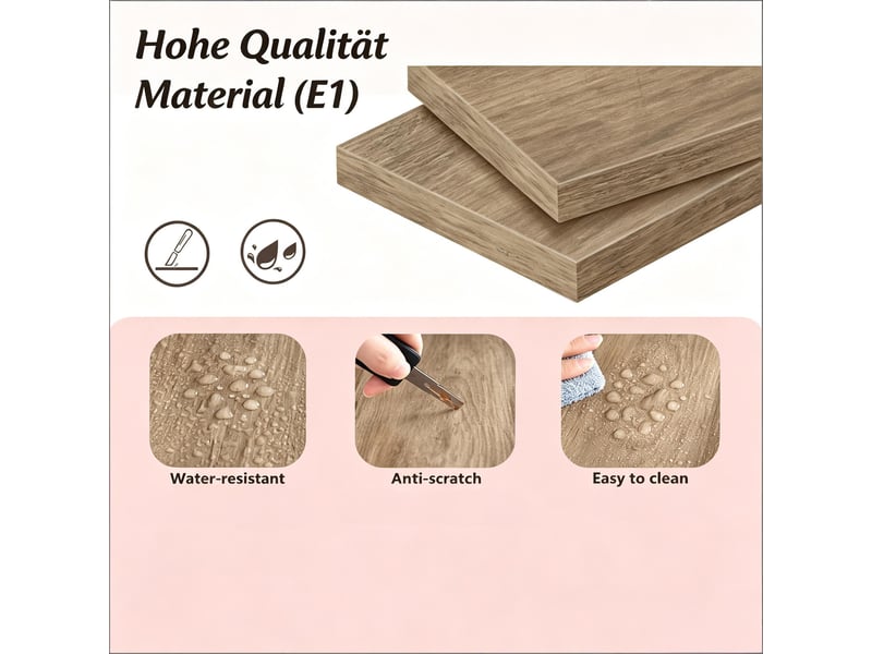 Lot de 2 tables basses gigognes rondes en métal et bois gris ø50x45 cm et ø40x36 cm  - Conforama E