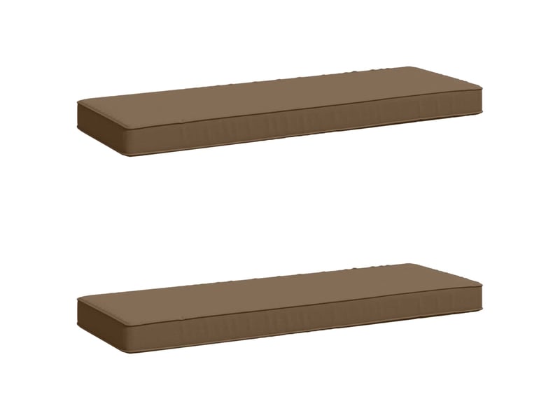  Lot de 2 coussins de banc, coussins d'assise vught 100 % polyester taupe cf58572  - Conforama A