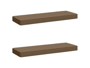 Lot de 2 coussins de banc, coussins d'assise vught 100 % polyester taupe cf58572