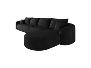 Canapé d'angle, canapé modulable – noir, 336 cm, sans montage