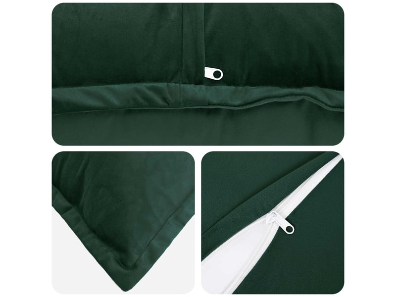  Lot de 6 coussins avec oreiller, coussins décoratifs houten vert foncé fløjl cf51286  - Conforama E