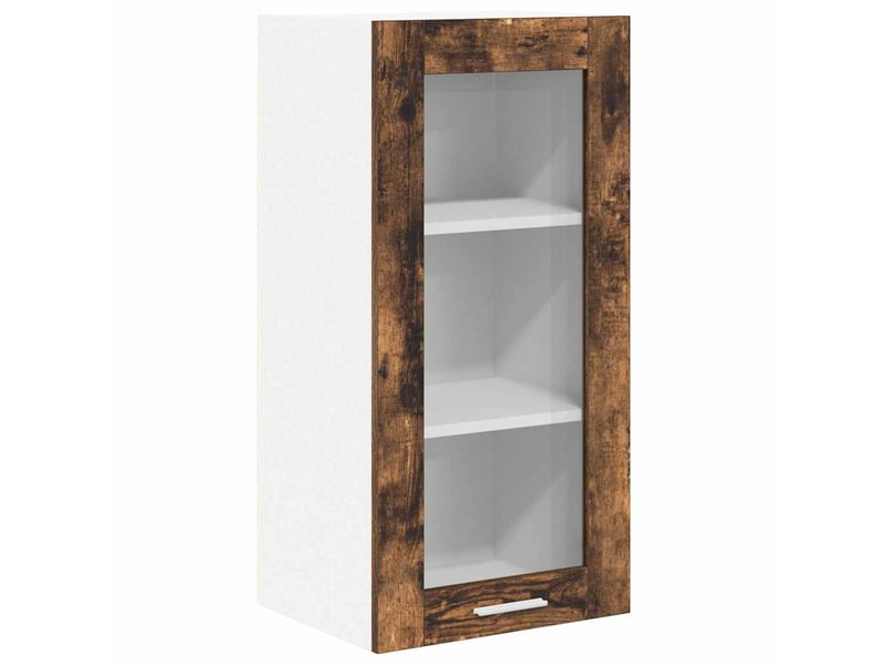  Meuble de rangement cuisine, armoire suspendue chêne fumé 40x31x80cm bois d'ingénierie  - Conforama A