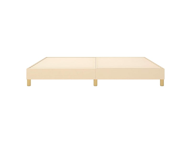  Lit double- lit adulte -  cadre de lit à lattes crème 200x200 cm tissu  - Conforama D