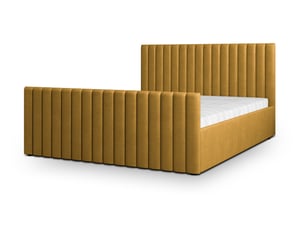 Lit coffre 180x200 cm <strong>MASSENO</strong>  <strong></strong> coloris jaune