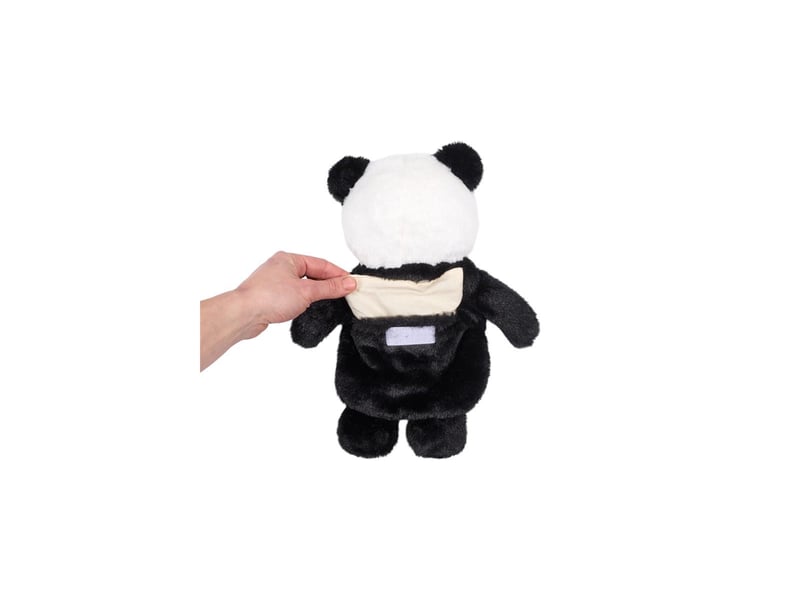  Bouillotte peluche micro-ondable panda 34cm noir &amp; blanc  - Conforama D