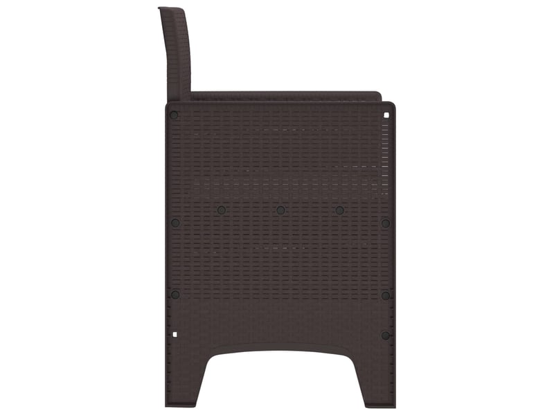  Lot de 4 chaises de jardin, chaises d'extérieur marron polypropylène cf30083  - Conforama D
