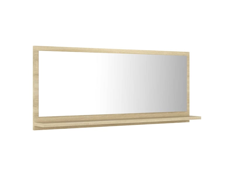  Miroir de salle de bain, miroir de toilette chêne sonoma 90x10,5x37 cm aggloméré cf62541  - Conforama D