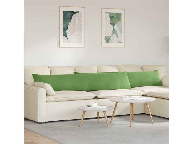 Lot de 2 coussins de canapé, coussins décoratifs vert clair 200 x 40 cm cf59168 - Conforama B