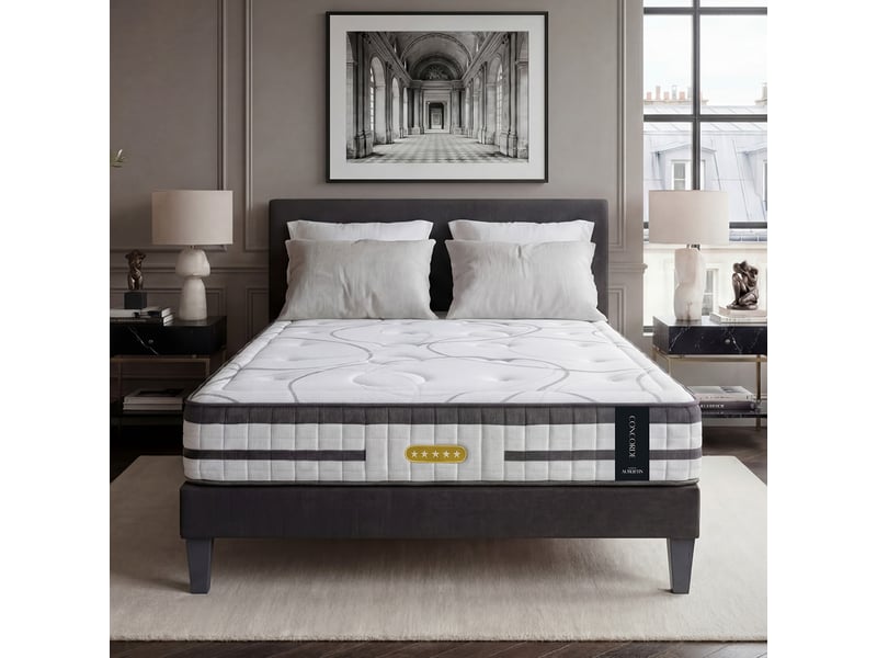  Matelas ressorts ensachés concorde - 26 cm -  80x200 cm - blanc 3MA503.0820 - Conforama B