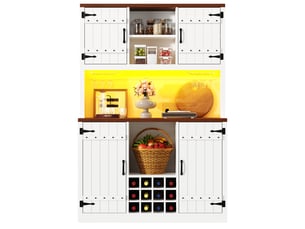 Buffet 4 porte(s)   <strong></strong> <strong>Morn Vibe</strong> - 120 cm coloris blanc 
