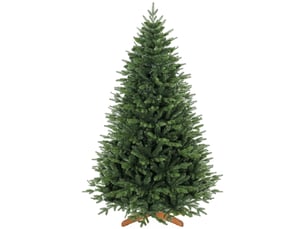 Sapin de noël artificiel de 180 cm avec support en pin, sapin nordique pliable, 889 extrémités de branches, vert