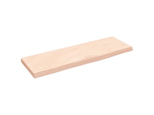 Étagère murale, étagère flottante suspendue 60x20x2 cm bois de chêne massif non traité