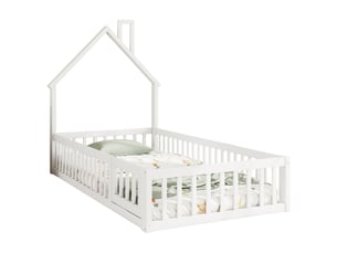 Lit cabane 90x200 cm HUIVEYA coloris blanc