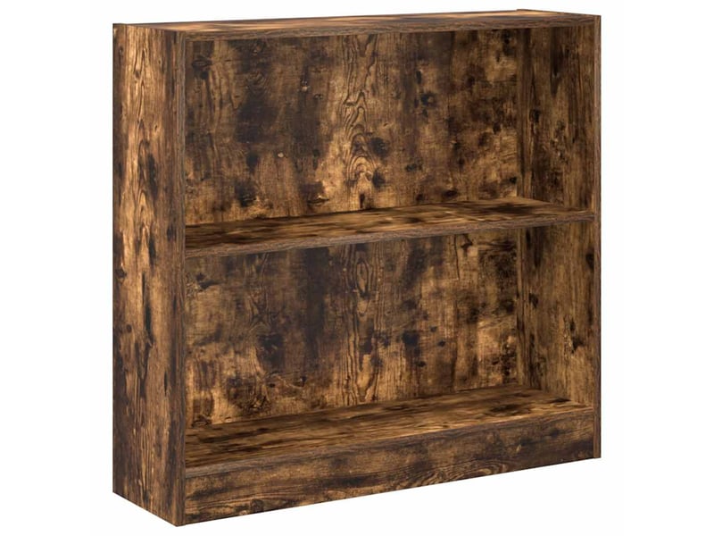  Bibliothèque, étagère de rangement chêne fumé 80x24x76 cm bois d'ingénierie  - Conforama A