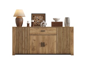 Meuble tv coloris bois clair 160 cm <strong>VIVRYN</strong>  <strong></strong>