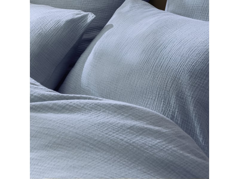  Parure de lit unie en coton taies carrées, gaze de coton 200x200+2x65x65cm  - Conforama A