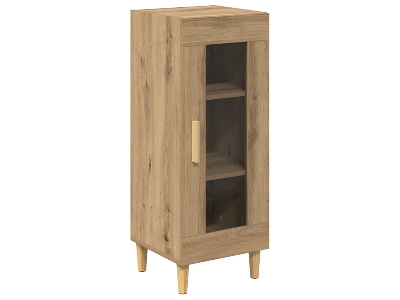  Buffet - bahut - meuble de rangement chêne artisanal 34,5 x 32,5 x 90 cm bois d'ingénierie  - Conforama A