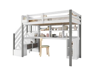 Lit mezzanine 90x200 cm coloris bicolore