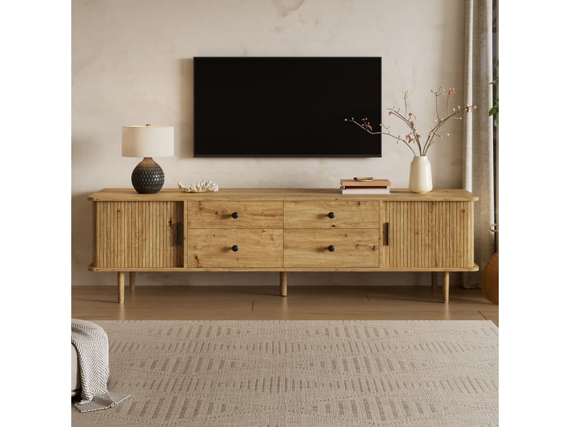  Lit capitonné enfant 140x200 cm en velours beige élégant, tête de lit haute et grilles de protection latérales, matelas intégré, lit simple moderne  - Conforama D
