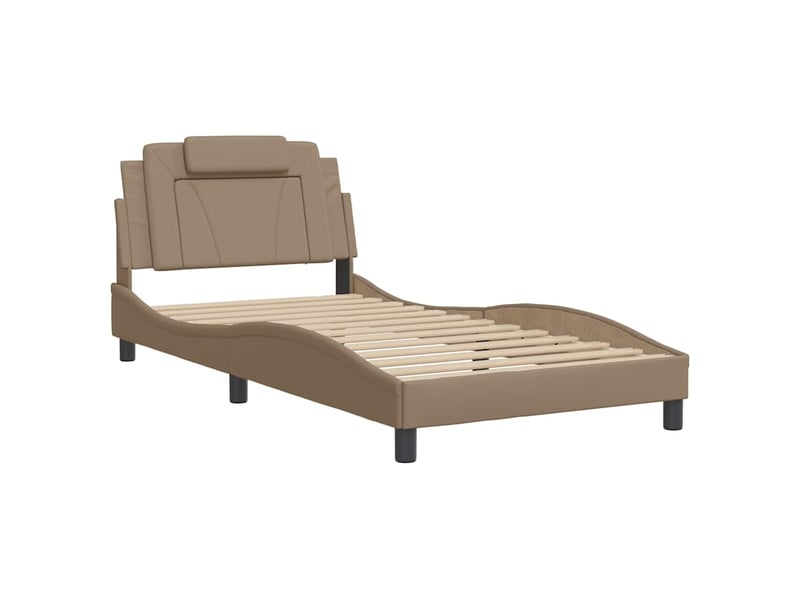  Lit simple- lit adulte -  cadre de lit viana sans matelas cappuccino 100x200 cm similicuir  - Conforama B