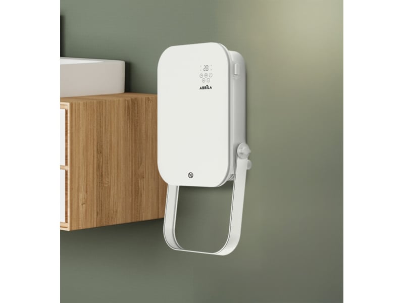  Soufflant mural de salle de bain fabrilamp austria 2000 w blanc télécommande minuterie 230812001 - Conforama C