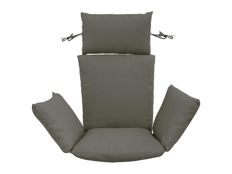  Coussin pour balançoire de chaise d'œuf, coussin d'intérieur et d'extérieur adirondack putten 100 % polyester gris 60 x 145 x 10 cm cf50068  - Conforama C