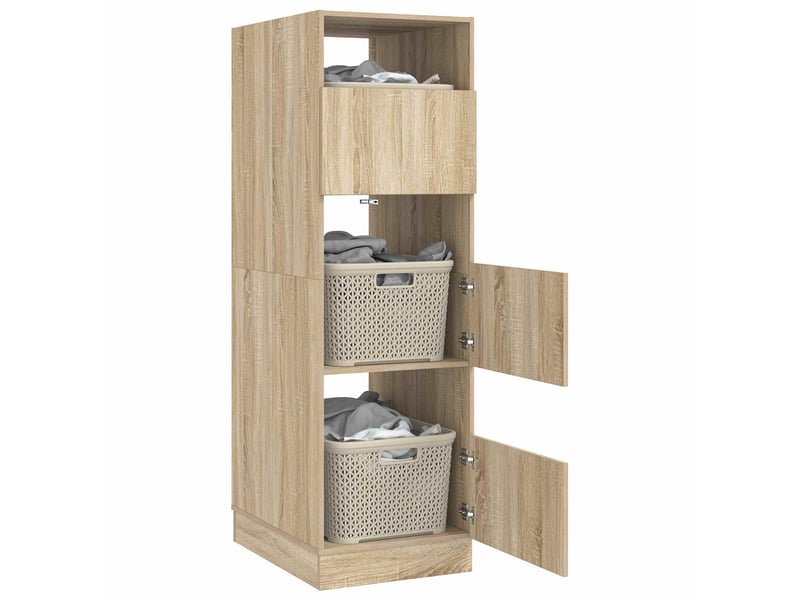  Armoire à laver sonoma 50x68x162 cm bois d'ingénierie  - Conforama C