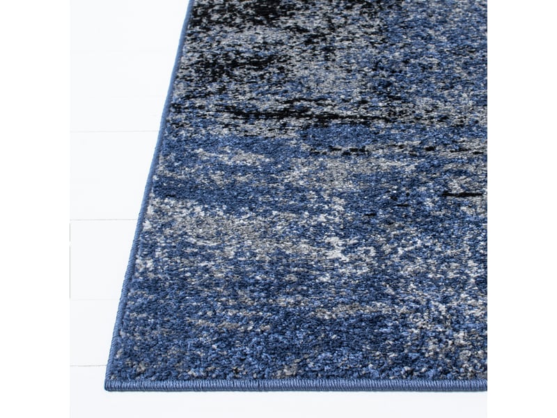  Tapis abstrait moderne en polypropylène grisbleu, 76 x 122 cm  - Conforama C