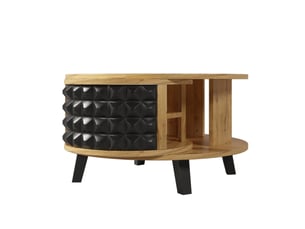 Table basse pivotante 80x80x40 cm – rangement caché, design contemporain, pratique et fonctionnelle
