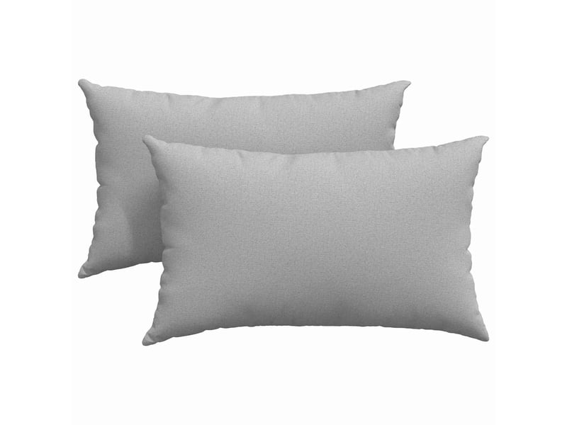  Lot de 2 coussins de canapé, coussins décoratifs tissu gris nuage 50 x 30 cm cf58879  - Conforama A