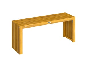 Banc de jardin en bois 2 places, 110 cm, assise à lattes, charge maximale 240 kg, idéal pour terrasse, porche ou parc.