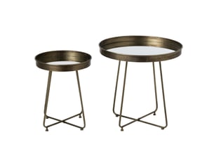 Lot de 2 tables d'appoint en métal nadja 62cm laiton