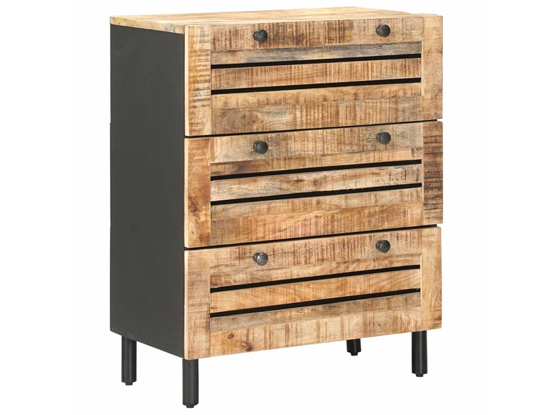  Armoires de rangement salon 60 x 33 x 75 cm bois de mangue massif shl2416  - Conforama A