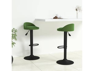 Lot de 2 tabouret de bar, chaise de bar vert foncé velours shl56496