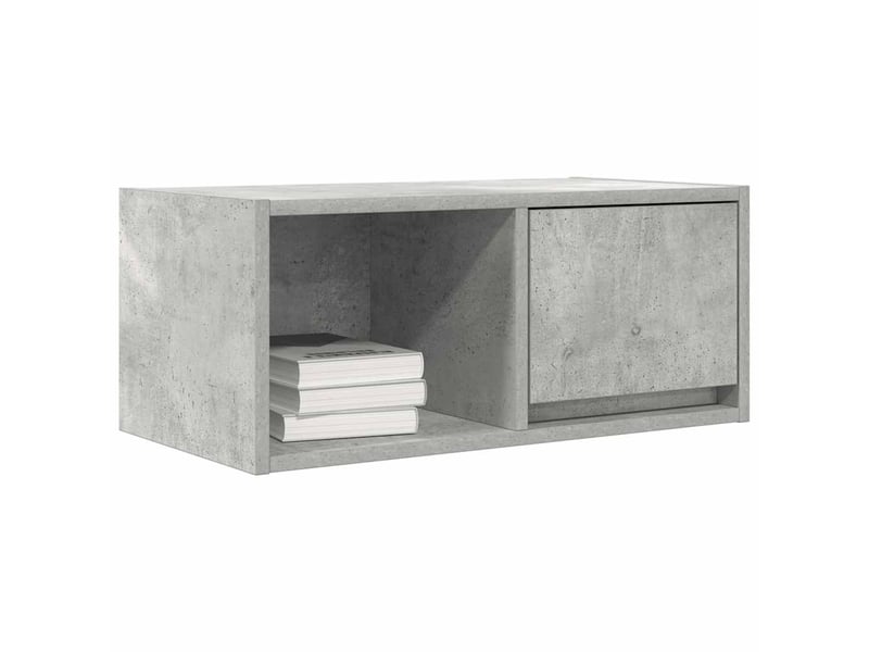  Lot de 2 meuble tv bas salon gris béton 60x31x25,5 cm bois d'ingénierie shl35900  - Conforama D