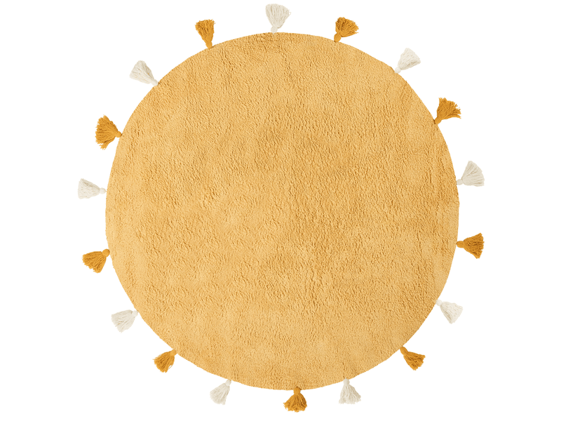  Tapis enfant kodinhi  jaune ø 120 cm coton  - Conforama A