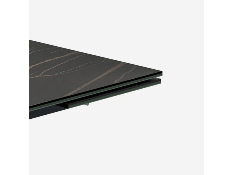 Table extensible en céramique et métal 160240x90 axis - noir - Conforama D