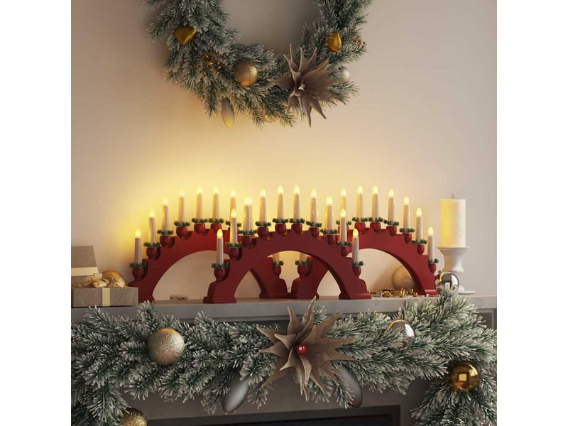  Arche de bougies de noël avec 10 bougies led 3 pcs led  - Conforama B