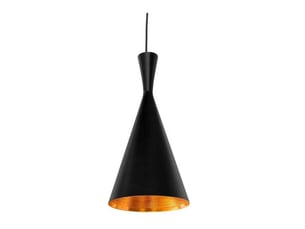 Suspension industrielle vintage e27 – lampe nordique rétro en métal, doré et noir