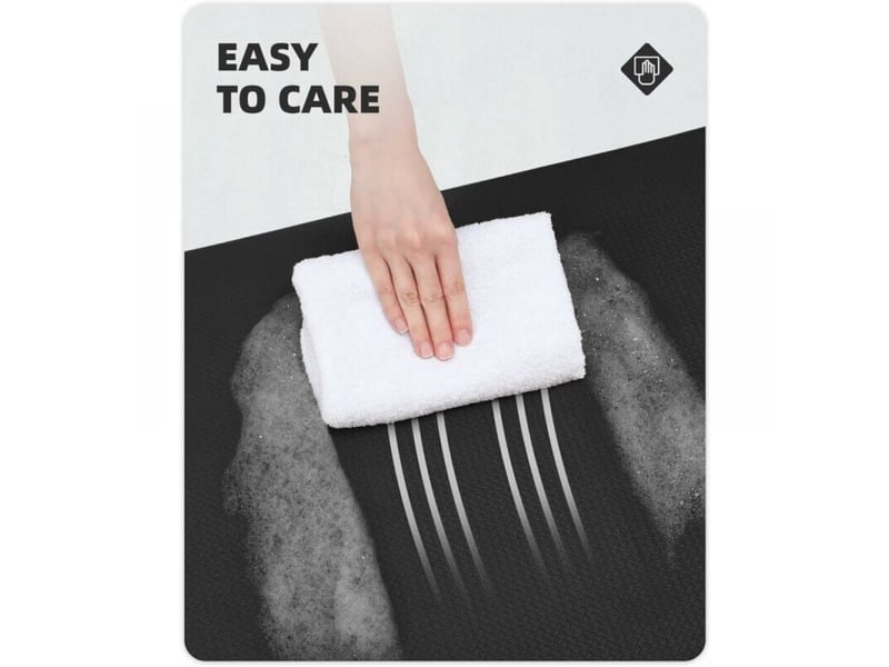  Tappeto da cucina tappeto da cucina davanti lavello tappeto corridoio pvc impermeabile tappeto passaggio lungo antiscivolo e resistente all olio noir  - Conforama D