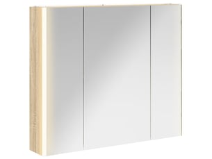 Armoire miroir salle de bain, meuble de rangement chêne sonoma shl7367