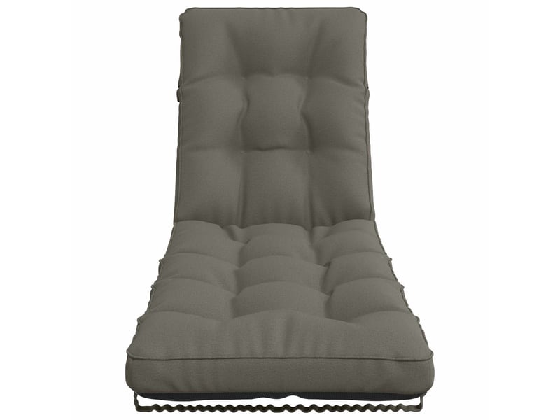Coussin de transat, coussin pour bain de soleil vianen 100 % polyester gris 200 x 55 x 8 cm cf56306 - Conforama D
