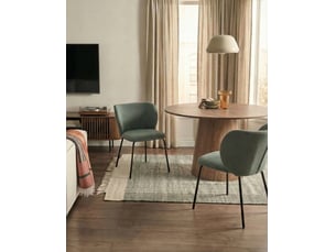 Lot de 2 chaises de salle à manger calera tissu vert clair