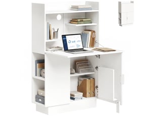 Meuble informatique WELLTIN   coloris blanc